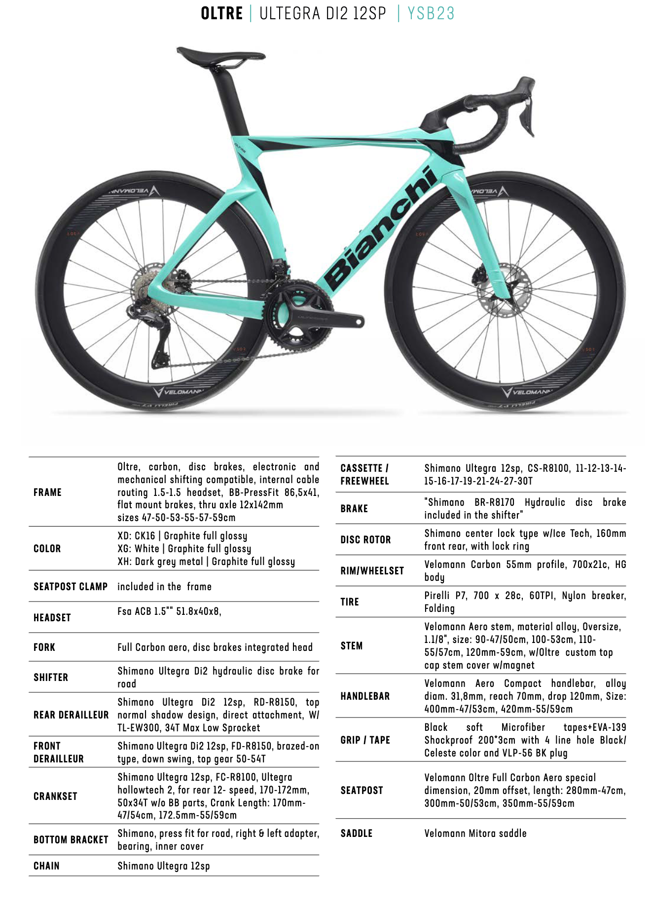 Oltre Comp Ultegra Di2 12spd